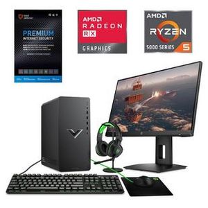 HP Victus Gaming Desktop 8GB Ram 512GB SSD w/ 24" HP FHD Monitor & Total Defense Internet Security offers at $179.99 in Aaron's