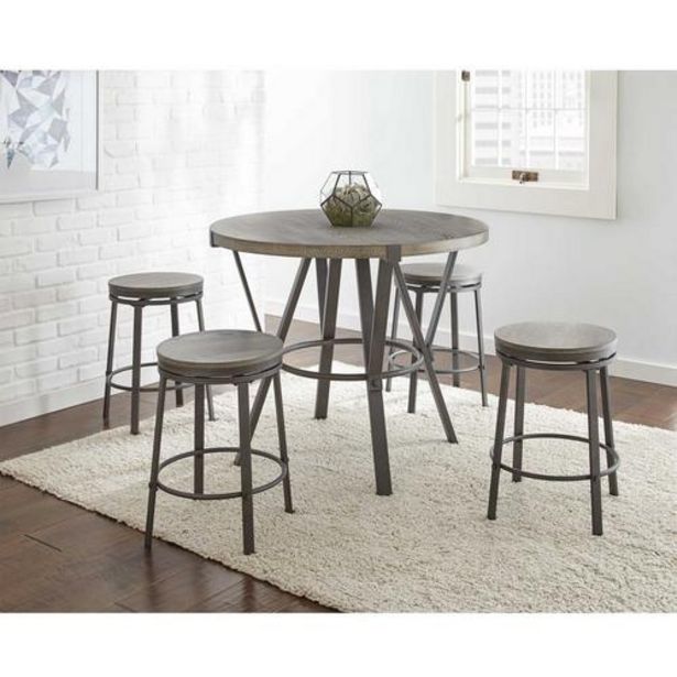 5 - Piece Portland II Bar Table w/ Barstools offers at $36 in Aaron's