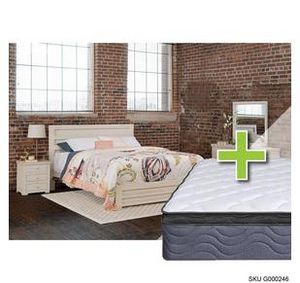 Lorelei 6 - Piece King Bedroom Set w/ 12" Pillow Top Plush Mattress, Foundation, & Protective Cases offers at $291.98 in Aaron's