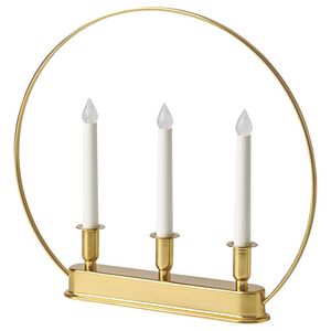 LED 3-armed candelabra offers at $15.99 in Ikea