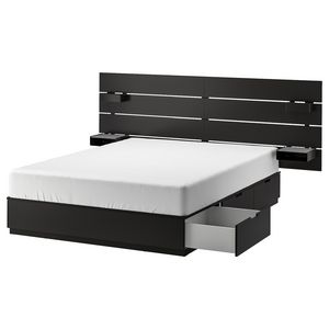 Bed with headboard and storage offers at $959 in Ikea