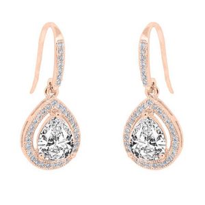 Cate & Chloe Isabel 18k Rose Gold Teardrop Earrings with Crystals offers at $17.99 in Walmart