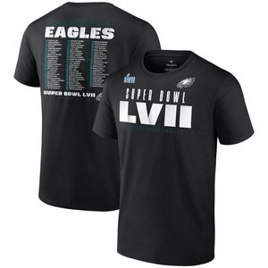 Men's Fanatics Branded Black Philadelphia Eagles Super Bowl LVII Varsity Roster T-Shirt offers at $37.99 in Walmart
