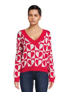 Madden NYC Juniors Plus V-Neck Sweater with Dolman Sleeves, Midweight offers at $20 in Walmart