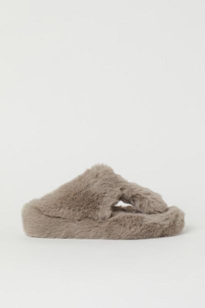 Faux Fur Slippers offers at $9.99 in H&M