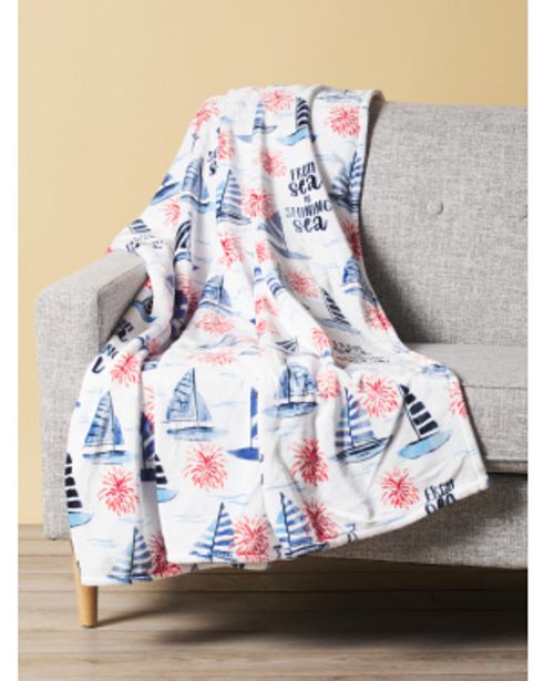 60x70 Sailboats And Fireworks Printed Throw offers at $12 in Home Goods