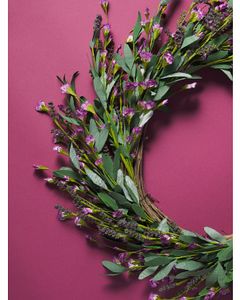 24in Artificial Lavender Twig Wreath offers at $15 in Home Goods