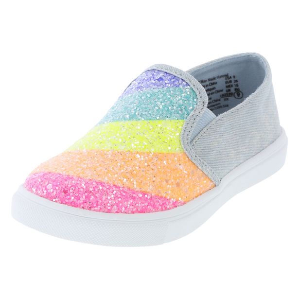 Nickelodeon Toddler Girls Jojo Rainbow Glitter Slip-On Sneaker offers at $14.24 in Payless