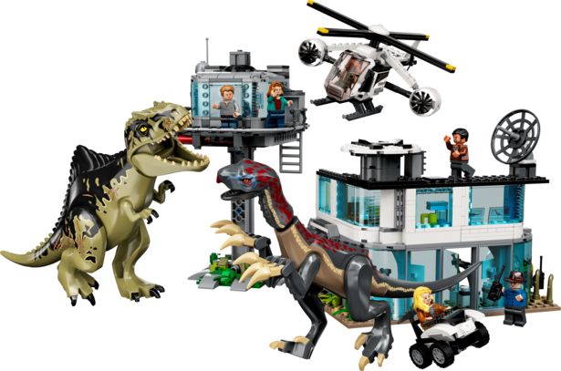 Giganotosaurus & Therizinosaurus Attack offers at $129.99 in LEGO