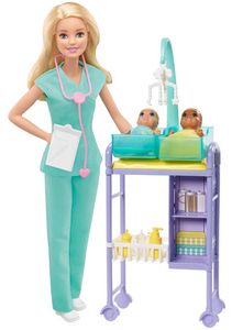 Barbie Careers Baby Doctor Playset With Blonde Doll, 2 Infant Dolls, Toy Pieces offers at $22.99 in Barbie