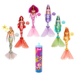 Barbie Doll, Color Reveal Rainbow Mermaid Series With Fin, Cuffs And Crown offers at $17.99 in 
