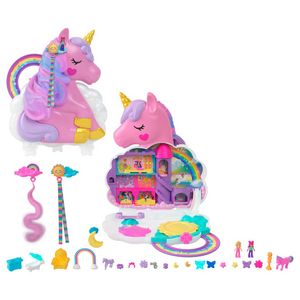 Polly Pocket Rainbow Unicorn Salon Playset With 2 Micro Dolls, Styling Head And 20+ Accessories offers at $33.99 in Barbie