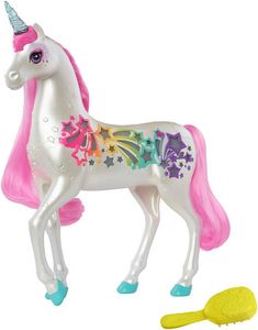 Barbie Dreamtopia Brush ‘n Sparkle Unicorn With Lights And Sounds, White With Pink Mane And Tail offers at $33.99 in Barbie