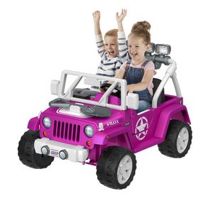 Power Wheels Jeep Wrangler Willys Pink Ride-On Vehicle offers at $349.99 in Barbie
