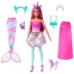 Barbie Doll And Fantasy Pets, Dress-Up Doll, Mermaid Tail And Skirt offers at $22.99 in 