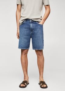 Regular fit denim bermuda shorts offers at $35.99 in Mango