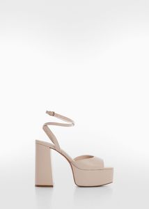 Platform ankle-cuff sandals offers at $49.99 in Mango