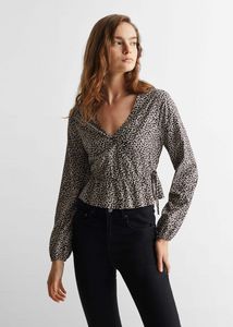 Wrap floral blouse offers at $29.99 in Mango
