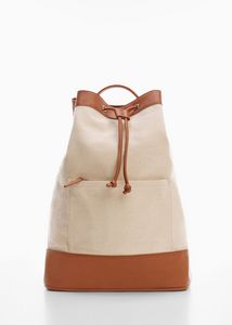 Canvas mixed backpack offers at $49.99 in Mango