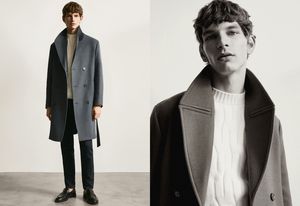 Wool double-breasted coat offers at $299.99 in Mango