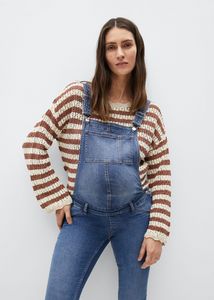 Maternity dungaree offers at $45.99 in Mango