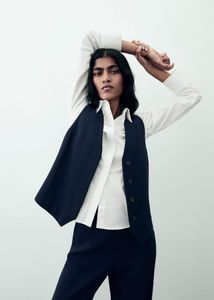 Buttons suit waistcoat offers at $59.99 in Mango