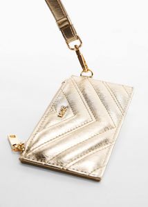 Padded metallic card holder offers at $15.99 in Mango