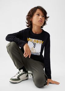 Long sleeve cotton t-shirt offers at $9.99 in Mango