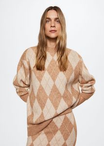 Rhombus knit sweater offers at $39.99 in Mango