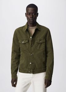 Pocketed denim jacket offers at $49.99 in Mango