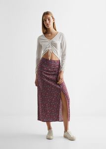 Printed pleated skirt offers at $29.99 in Mango