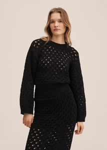 Openwork knit sweater offers at $29.99 in Mango