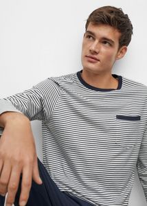 Striped long pyjamas offers at $15.99 in Mango