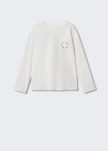 Long sleeve cotton t-shirt offers at $9.99 in Mango