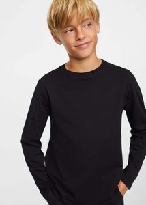 Long sleeve cotton t-shirt offers at $5.99 in Mango