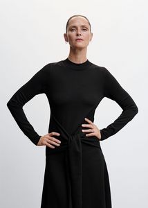 Bow knitted dress offers at $69.99 in Mango