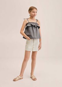 Buttoned denim skirt offers at $12.99 in Mango