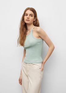 Cotton crop top offers at $5.99 in Mango