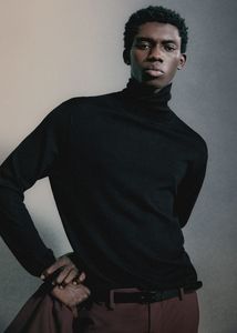 Turtleneck wool sweater offers at $69.99 in Mango