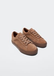 Lace-up leather sneakers offers at $25.99 in Mango