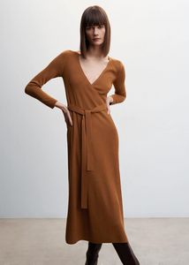 Bow knitted dress offers at $59.99 in Mango