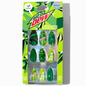 Mountain Dew® Claire's Exclusive Stiletto Vegan Faux Nail Set - 24 Pack offers at $9.99 in 