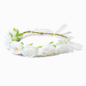 White Flower Crown offers at $12.49 in Claire's