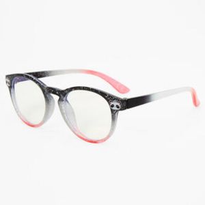 Claire's Club Glitter Panda Round Solar Blue Light Reducing Clear Lens Frames offers at $5.25 in Claire's