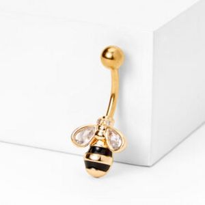 Gold Bumblebee Belly Ring offers at $6 in Claire's