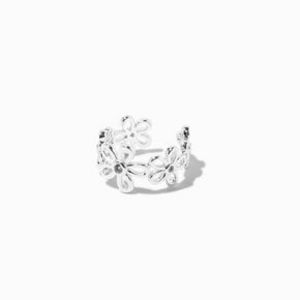 Silver Embellished Daisy Ear Cuff offers at $4.79 in Claire's