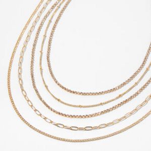 Gold Delicate Chain Multi Strand Necklace offers at $6.8 in Claire's