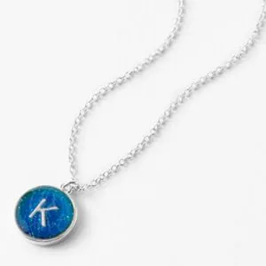 Silver Initial Mood Pendant Necklace - K offers at $4.99 in Claire's