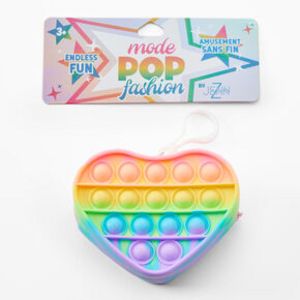 Rainbow Heart Pop Toy Coin Purse Keychain offers at $7 in Claire's