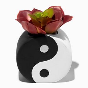 Yin Yang Planter With Faux Succulent offers at $10.49 in Claire's